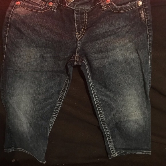 Size 27 silver capri jeans - Picture 4 of 5